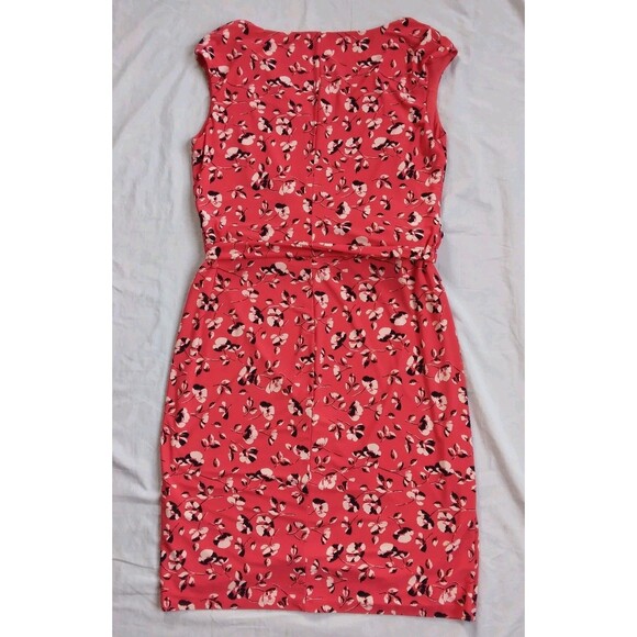 Lauren Ralph Lauren Red Floral Dress Shift Stretch Career Women's Size 12 - Picture 8 of 10